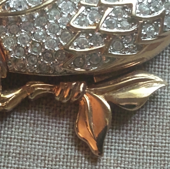Swarovski Swan VTG Retired Gold Plated Crystal Cockatiel Parrot Brooch/Pin - Picture 5 of 13
